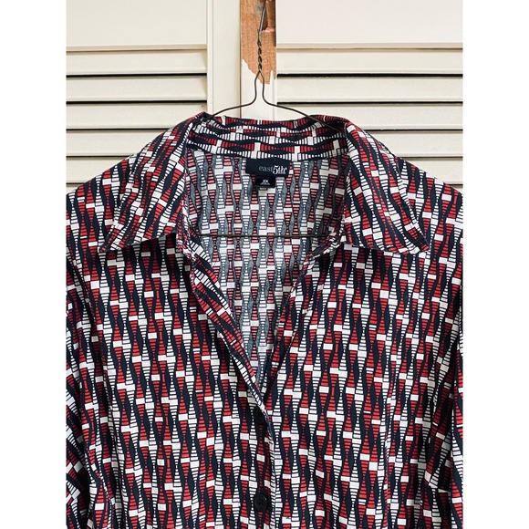East 5th Button Down Geometric Blouse2X - Picture 3 of 8